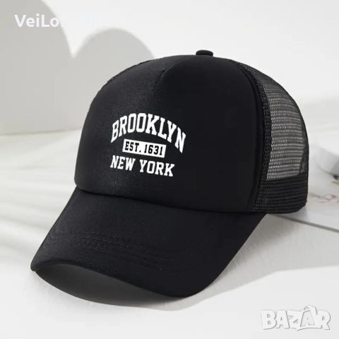 Нова дишаща шапка с козирка Brooklyn EST 1631 New York в черен цвят, снимка 2 - Шапки - 46808026