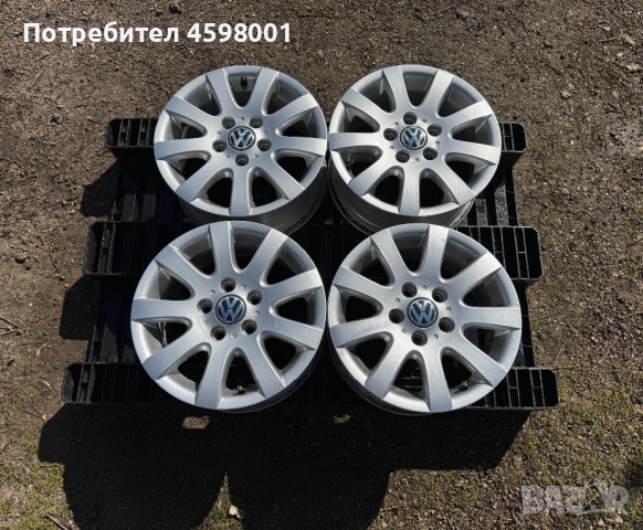 4бр.Алуминиеви джанти 15цола 5x112 за Vw Caddy,Golf,Touran,Skoda,Seat,Audi