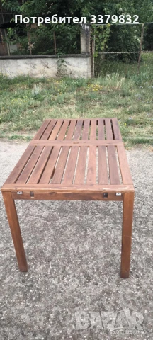 градинска маса от екзотично дърво