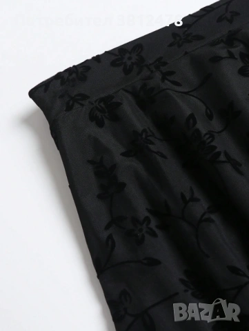 Плюс размер Елегантна винтидж романтична ежедневна пола, снимка 6 - Поли - 53851479