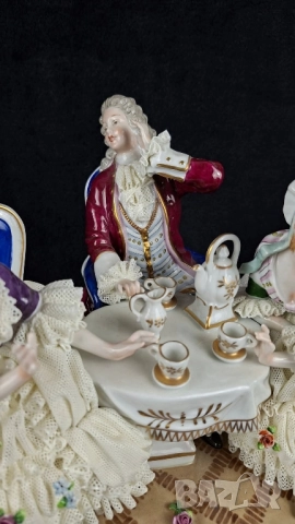 Голяма порцеланова фигура, композиция - Unterweissbach, снимка 3 - Статуетки - 52540584