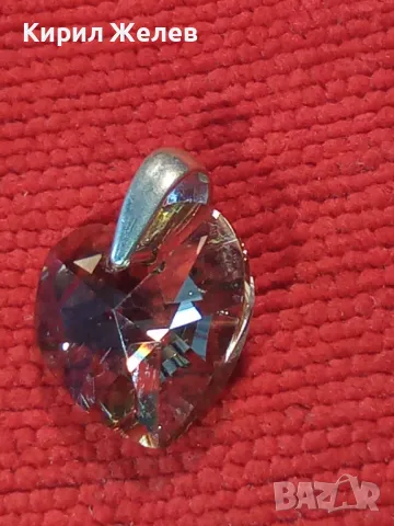 СКЪПОЦЕНЕН ЮВЕЛИРНО ФАСЕТИРАН КРИСТАЛЕН МЕДАЛЬОН СЪРЧИЦЕ със СРЕБРО 925 РОМАНТИЧЕН АРТ ПЕНДАНТ 48811, снимка 11 - Колиета, медальони, синджири - 48818632