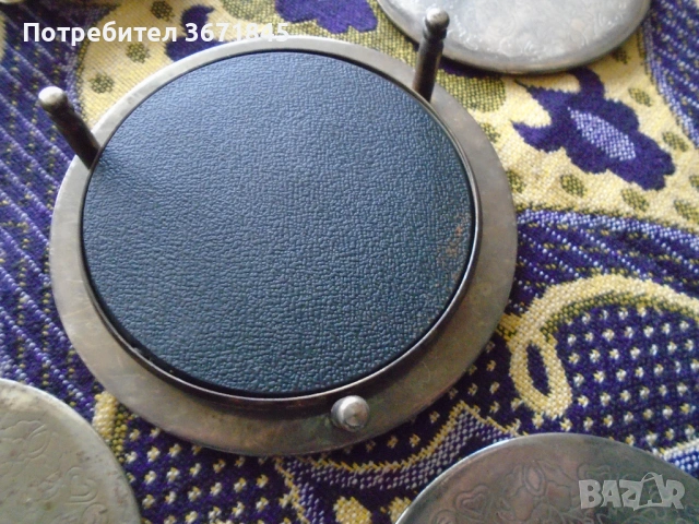 антикварни метални поставки за чаши, снимка 3 - Антикварни и старинни предмети - 53195690