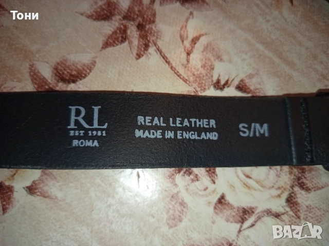  RL Нов Дамски Колан Изцяло от Естествена Кожа 110см. , снимка 4 - Колани - 53930950