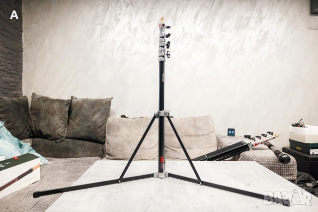 Професионален статив за осветление Phottix Padat 300 3 метра, Въздушна амортизация (Air Cushion), снимка 7 - Чанти, стативи, аксесоари - 53912472