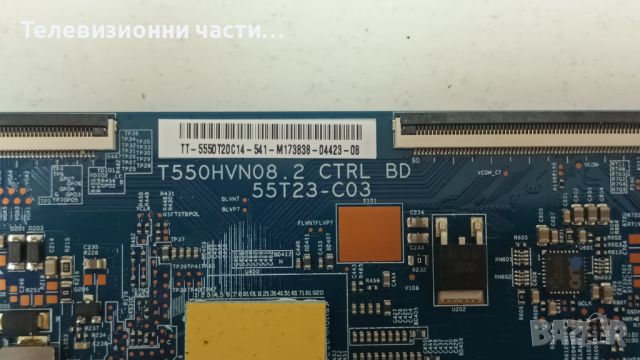 T-Con Board T550HVN08.2 CTRL BD 55T23-C03 Дефектен от телевизор Sony KDL-50W805C V500FWME03, снимка 2 - Части и Платки - 45429495