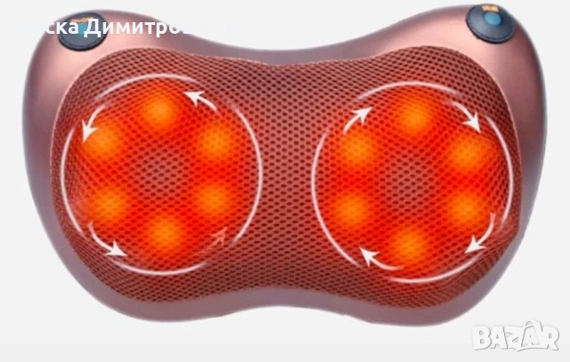 Портативна възглавница масажор за шиацу масаж, снимка 2 - Масажори - 53965874