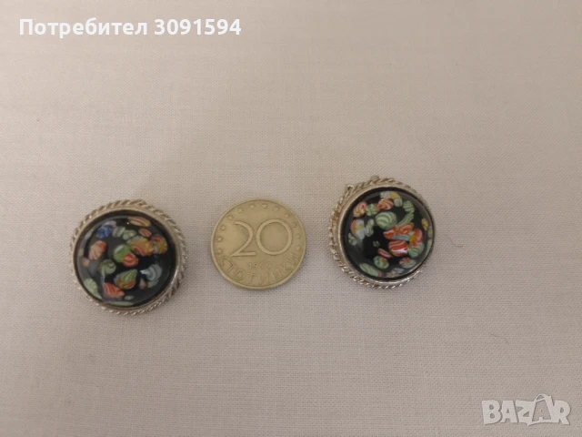 Винтидж обеци от муранско стъкло, Мурано На клипс, снимка 7 - Антикварни и старинни предмети - 51229252