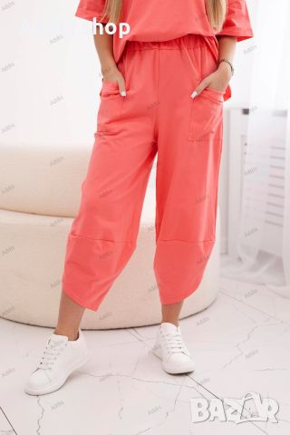 Дамски памучен комплект блуза + панталон, 3цвята , снимка 15 - Комплекти - 45657061