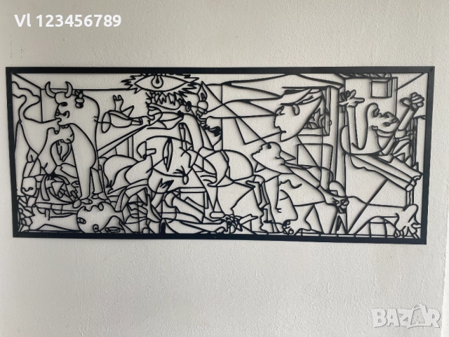 "Герника" на Пикасо - метално стенно пано, снимка 4 - Други - 52019143