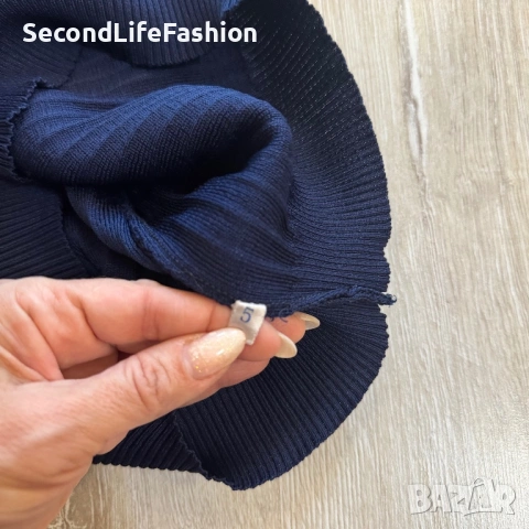 Винтидж блуза с къс ръкав SPES Paris от 80-те години, акрил еластична размер S, снимка 5 - Корсети, бюстиета, топове - 53175234