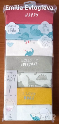 7 бр бодита дълъг ръкав за новородено