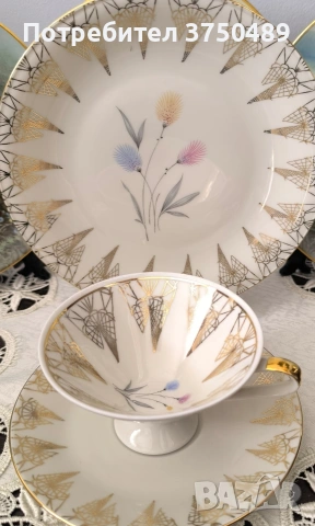 Троен сет за кафе , снимка 2 - Други ценни предмети - 53470120