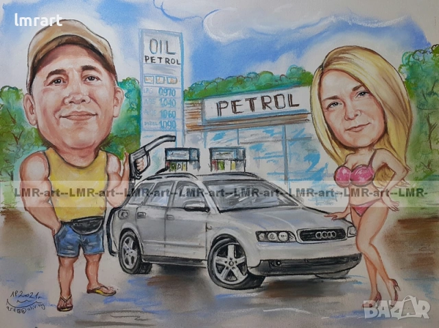 Рисувам ръчно КАРИКАТУРИ, ШАРЖ с пастели и моливи, снимка 6 - Картини - 54155356