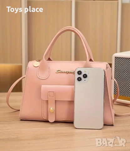 Малка розова чанта, дамска чанта, тийн чанта, снимка 3 - Чанти - 51752686