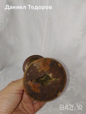 Стара бронзова  лампа - Нафта, снимка 7 - Лампи за стена - 46022950