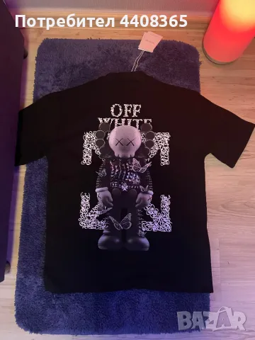 Off-White X Kaws oversized размер M, снимка 1 - Тениски - 49547206