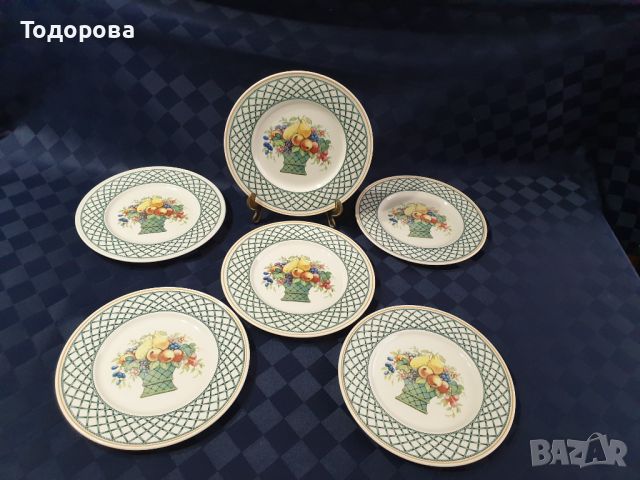 Порцеланови чинии- Villeroy & Boch Basket - 6 броя , снимка 2 - Сервизи - 46720235