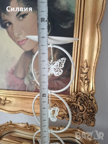 Свещник с пеперуди 🦋🦋🦋, снимка 3 - Декорация за дома - 27600167