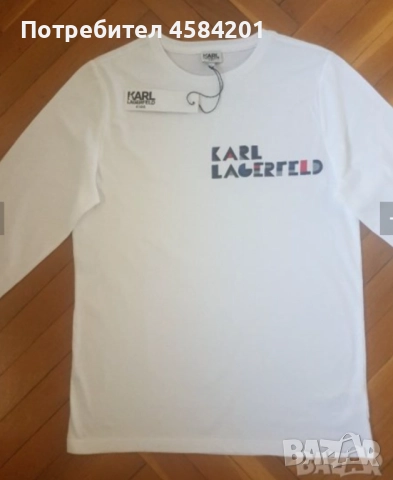 НОВА мъжка блуза КARL LAGERFELD, S/M,174 см. Оригинална!, снимка 4 - Блузи - 51601144