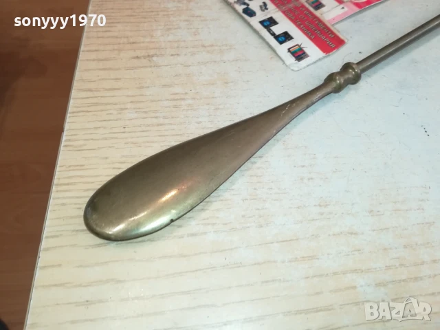 обувалка с кон-45см мед/месинг-внос swiss 0306251633, снимка 11 - Други ценни предмети - 50536531