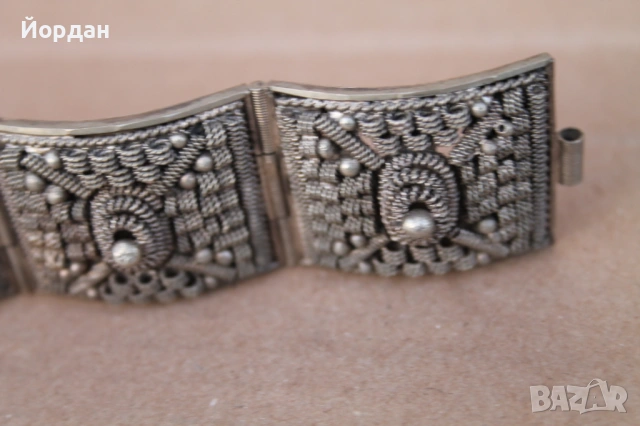 Дамска сребърна гривна , снимка 12 - Гривни - 53877636