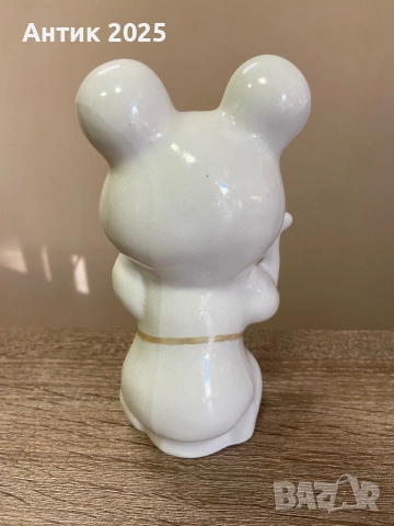 Порцеланова статуетка „Олимпийското мече – стрелец с лък“ — Коростен, винтидж, снимка 2 - Антикварни и старинни предмети - 53238939