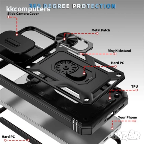 Samsung Galaxy A36 5G / A56 5G Удароустойчив Ring Holder Калъф и Протектор, снимка 8 - Калъфи, кейсове - 50797679
