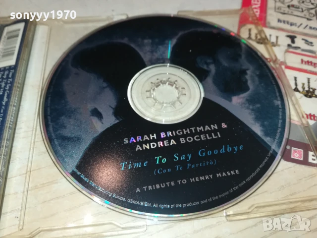 SARAH BRIGHTMAN & ANDREA BOCELLI CD 1306251852, снимка 2 - CD дискове - 50658057