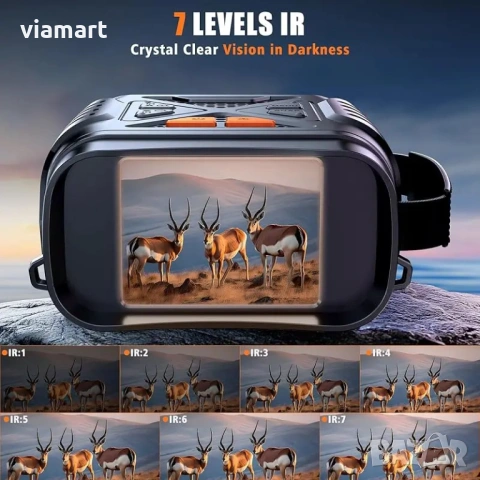 Бинокъл за нощно виждане INSKAM 328 - Full HD 1080p, 10x zoom, до 800м, снимка 3 - Екипировка - 53663908