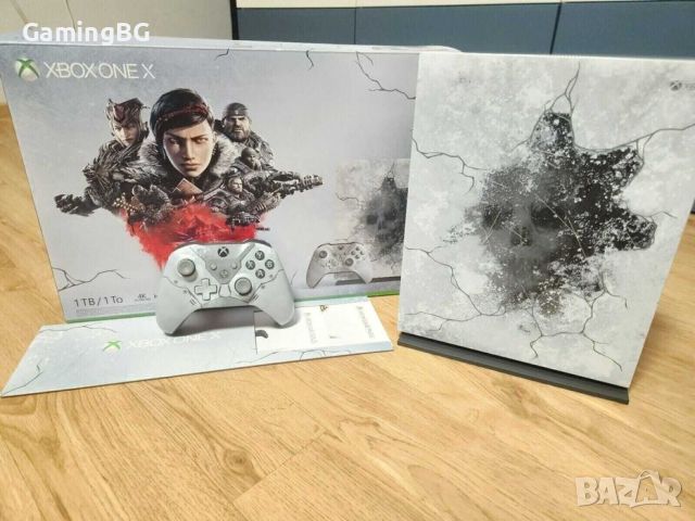 отличен Xbox One X 1TB Gears 5 Limited Edition, гаранция, снимка 1 - Xbox конзоли - 46227856