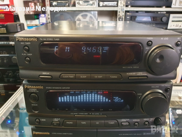Аудиосистема Panasonic SA-CH350 В отлично техническо и визуално състояние. Лека забележка на касетит, снимка 5 - Аудиосистеми - 35637399