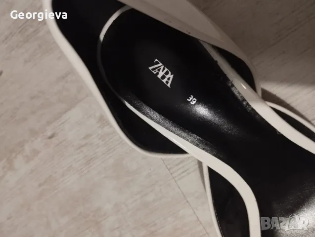 Елегантни дамски обувки ZARA на ток. 39 р-р. Нови, снимка 4 - Дамски елегантни обувки - 50208556