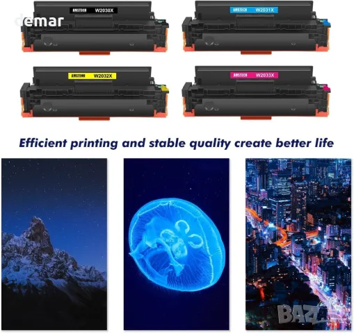 415X 415A Съвместима за HP 415X тонер касети с чип, за Color Laserjet Pro MFP M479 и M454, 4 броя, снимка 8 - Консумативи за принтери - 49282746