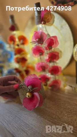 Оригинални подаръци. Свещници и светещи бутилки , снимка 6 - Ръчно изработени сувенири - 48884384