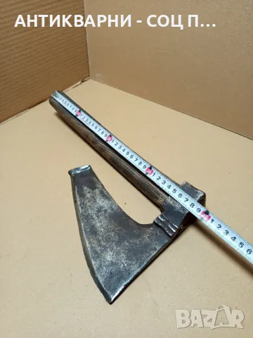 Соц Стар Дърводелски Инструмент Сечиво Голяма Брадва Кривица., снимка 11 - Антикварни и старинни предмети - 50436786