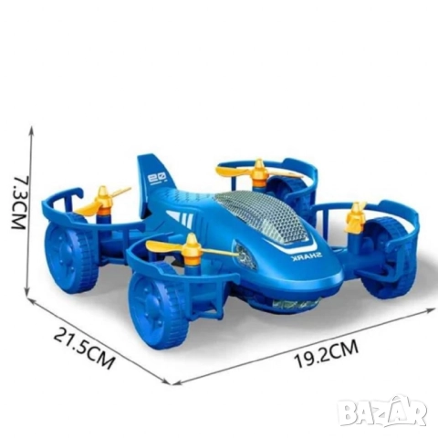 2 в 1 Кола-самолет акула – Забавление със звук и светлини, снимка 6 - Коли, камиони, мотори, писти - 52004460