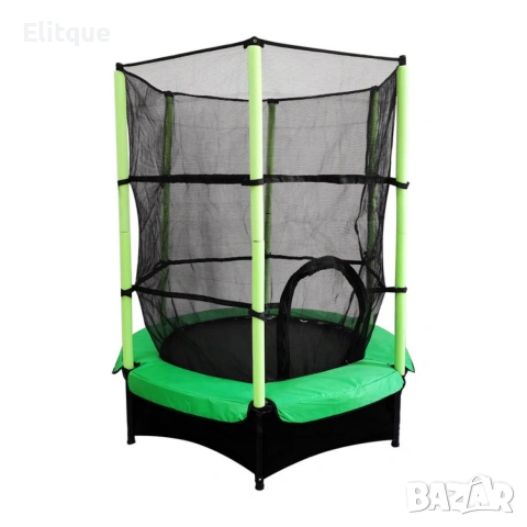 Мини батут с мрежа за безопасност – Компактен и забавен избор за деца, снимка 3 - Други спортове - 53531281