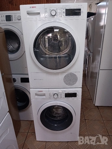 Комплект пералня и сушилня с термопомпа Бош Bosch Serie 8 A+++ Made in Germany 2 години Гаранция!, снимка 4 - Перални - 53346077