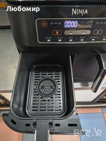 Ninja Foodi Двузонов дигитален фритюрник с горещ въздух, 2 чекмеджета, 7.6 л, 6 в 1, без олио , снимка 16 - Фритюрници - 53231320
