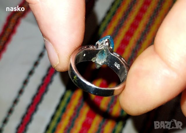 Дамски пръстен с циркони, снимка 9 - Антикварни и старинни предмети - 46431328