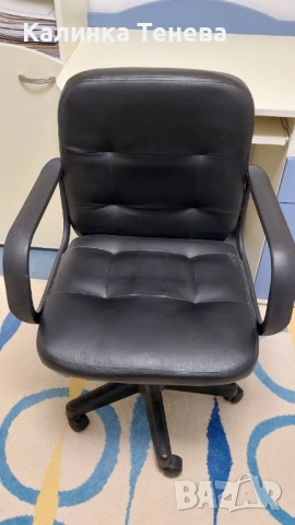 Кожен въртящ се стол, снимка 2 - Столове - 53438169