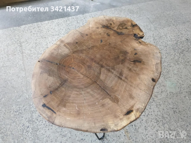 Масичка от шайба на орех , снимка 2 - Маси - 53914089