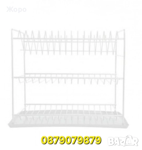 Сушилник за чинии три нива без кош никел , снимка 3 - Сушилници - 52445186