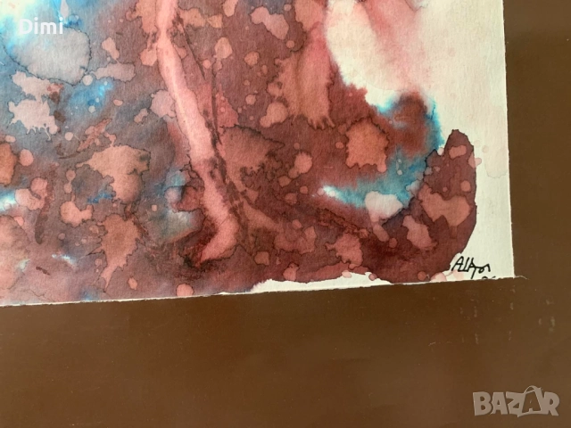АНГЕЛ ШАРЛИЕВ акварел, снимка 5 - Картини - 52815396