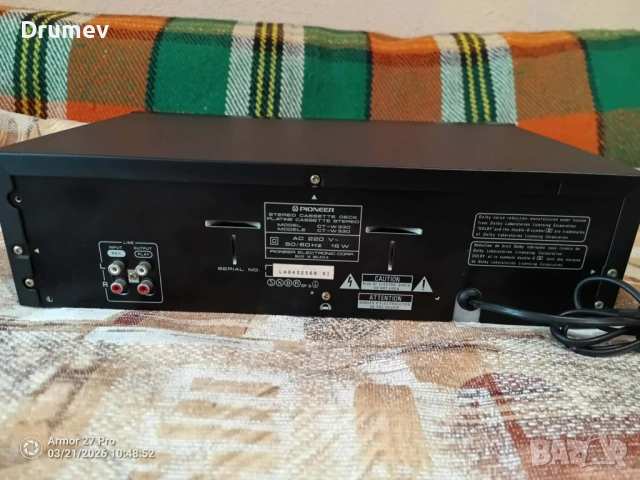 Продавам двукасетъчен дек Pioneer СT- W330, снимка 4 - Декове - 53923349