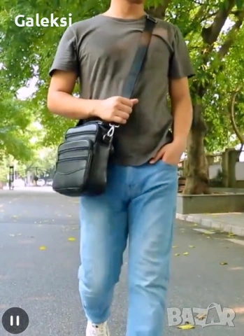 Мъжка дизайнерска ежедневна и стилна чанта с ципове /Кафява естествена кожа! , снимка 12 - Чанти - 53354981