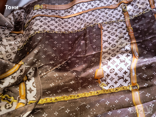 Шал "Louis Vuitton" Lv  silk soie, снимка 12 - Шалове - 44953222
