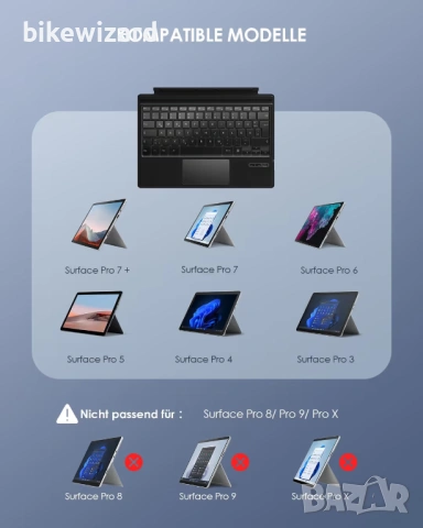 Клавиатурата за Surface Pro НОВА, снимка 5 - Клавиатури и мишки - 53718449