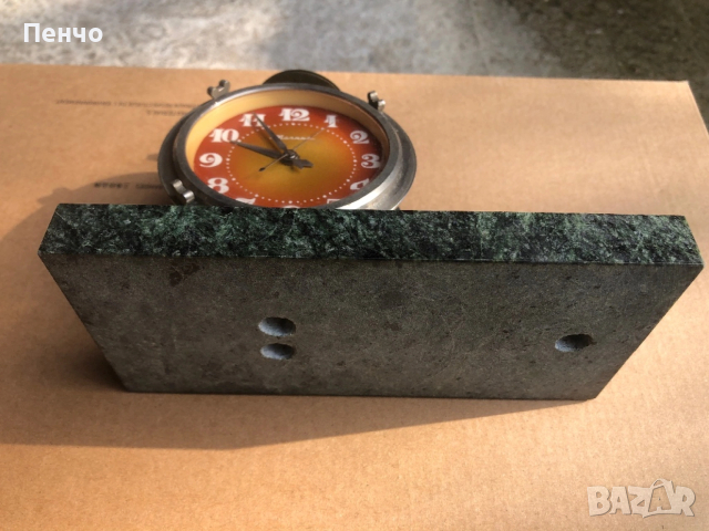 стар настолен часовник МОЛНИЯ - БАРАБАН - рядък, снимка 9 - Антикварни и старинни предмети - 51623024
